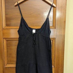 Kona Sol black spaghetti strap mini sundress/coverup XL